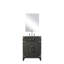 Meuble-lavabo en chêne noir 24 po X 18 po, comptoir en acrylique, robinet et miroir inclus-1102674039