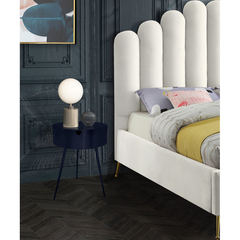 Bali 1 Drawer Nightstand, Navy