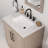 Overturf 30" Carrara White Marble Countertop Bath Vanity in Grey Oak with Faucet-1110349076-1091706881