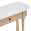 Retro Curved Corner Narrow Console Table With Top Drawer And Open Shelf For Entryway, Hallway And Living Room-597163134