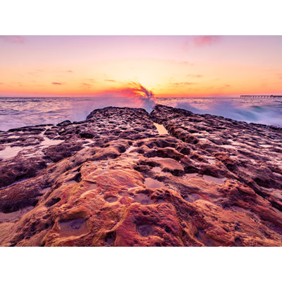 " Rocky Sunset In Ocean Beach, San Diego " by Brian Mc Clean