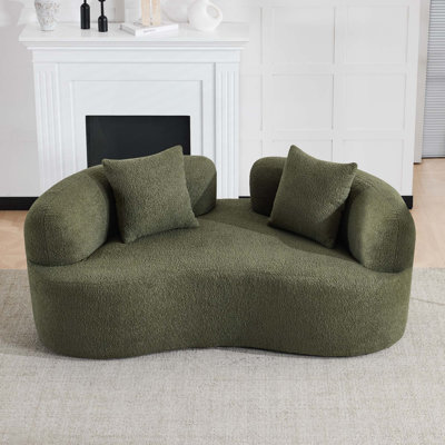 Canapé courbé en éponge à compression complète pour petits espaces et appartements