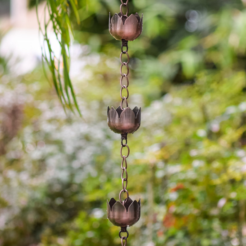 Metal People Rain Chain, Pink