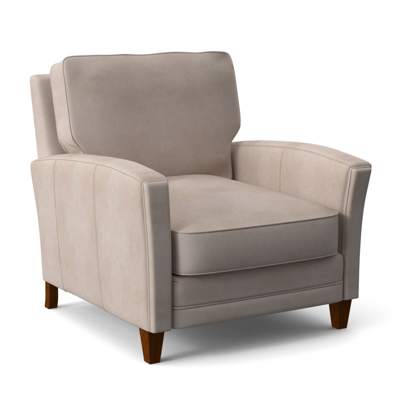 Fauteuil Zion de 93,98 cm de large, Nouveaux classiques, Cuir véritable minéral Rio