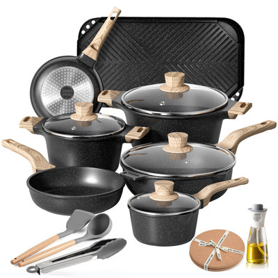 Batterie de cuisine antiadhésive 20 pièces Caannasweis
