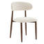 Chaises de salle à manger modernes modernes en métal beige de 2 pour la cuisine et le café, espace mince - Efficace avec grain de bois, structure, surface facile à nettoyer