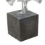 Sculpture en pierre Fansler fabriquée à la main avec base en bloc gris foncé-735588317-735588316