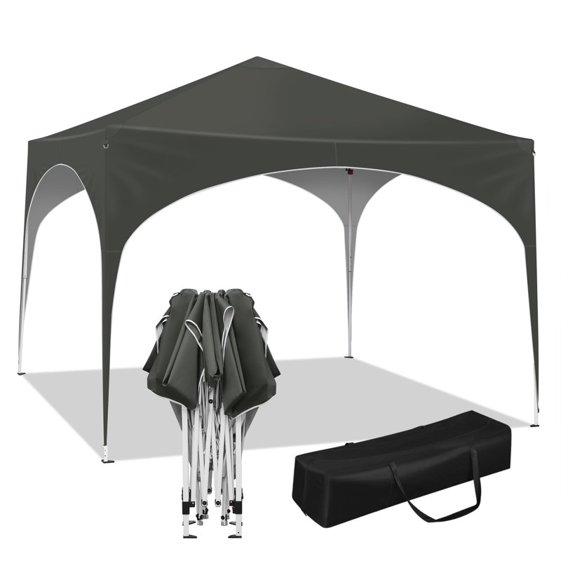 Aralynn 3m W x 3m D Metal Pop-Up Party Tent, Grey