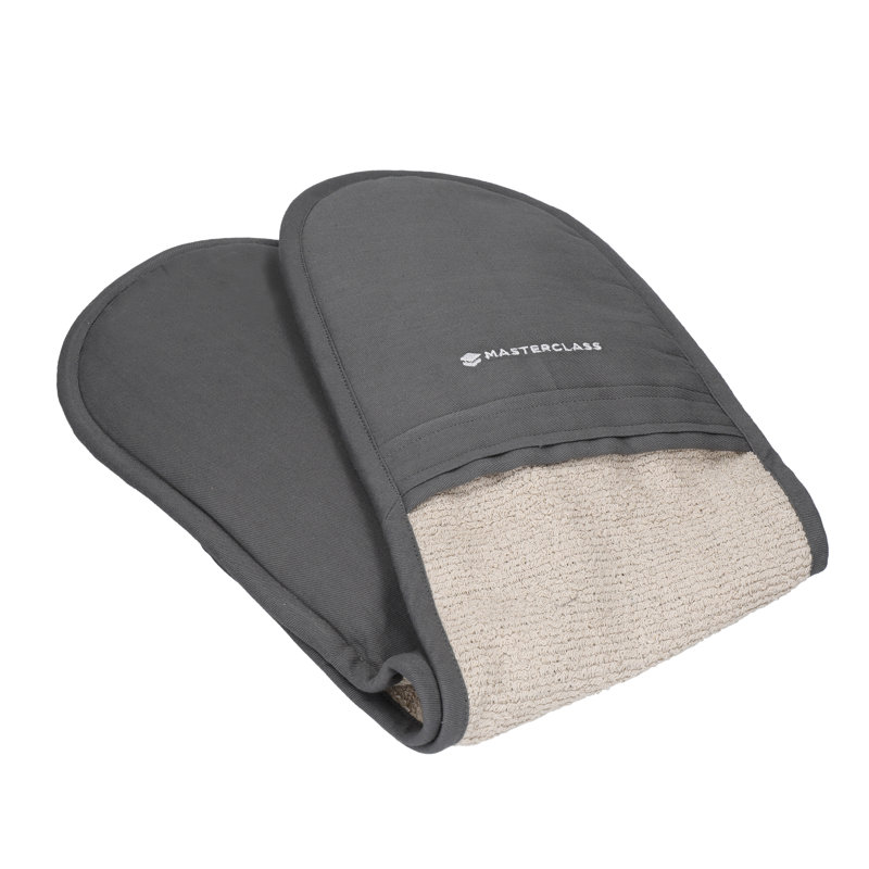 MasterClass Deluxe Professional Double Oven Glove - Grey