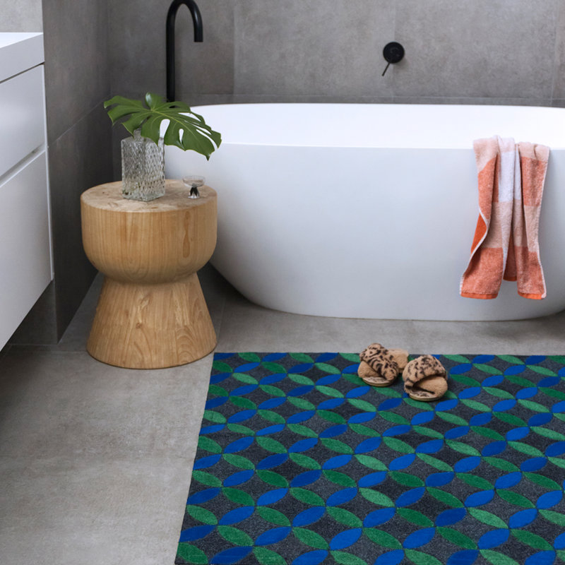 Aladdin Geometric Area Rug in Blue, Rectangle 9'10" x 13'1"