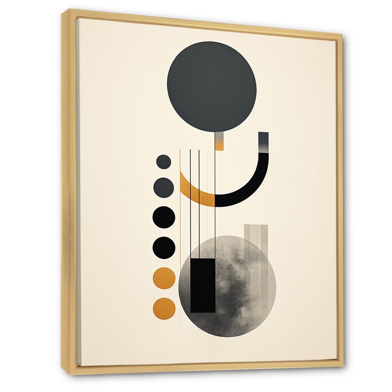 Minimal Circular Illustration géométrique - impression sur toile géométrique moderne, H 40 po x l 30 po x P 1,5 po