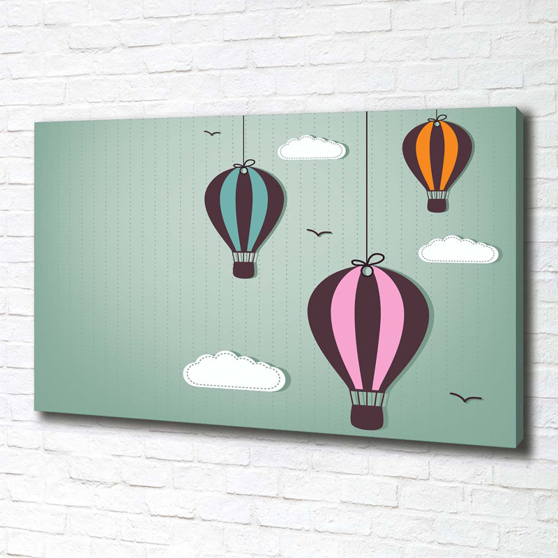 Flying Balloons - Wrapped Canvas Print