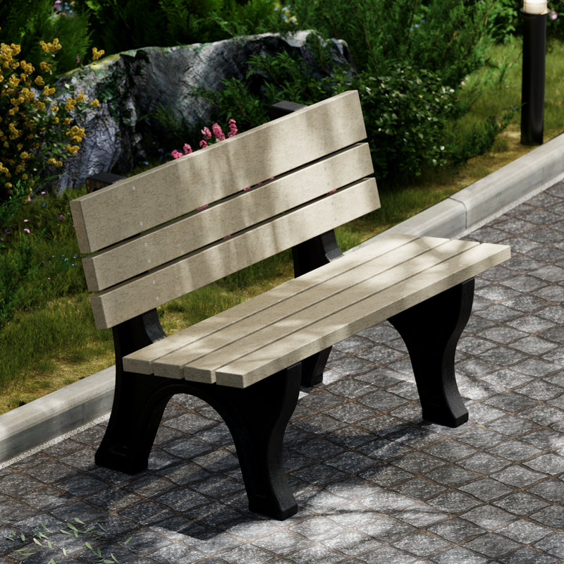 Banc Heritage Park, Brun clair et noir, 4 pi