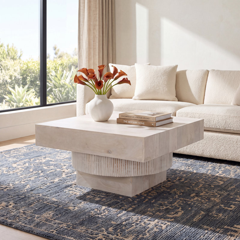 Coretta Solid Wood Top Single Coffee Table