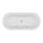 CELESTE 70"x32" Freestanding PURE AIR® Chromatherapy Bath Center Drain White with Chrome & White Toe Tap Drains-113257756
