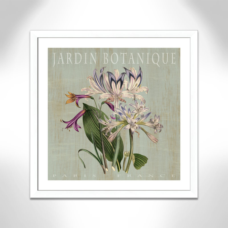 «Botanical Posters», Jardin Botanique, Blanc, H 33,5 po x l 33,5 po x P 1,25 po