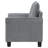Dixon Grey Upholstered Rolled Arm Accent Chair