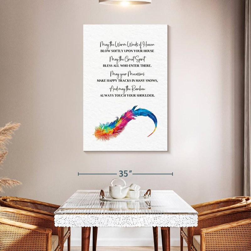 Tergel Feather Prayer, 48" H x 32" W