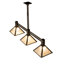 Luminaire suspendu pour table de billard 3 lumières 45 "Long Soffe