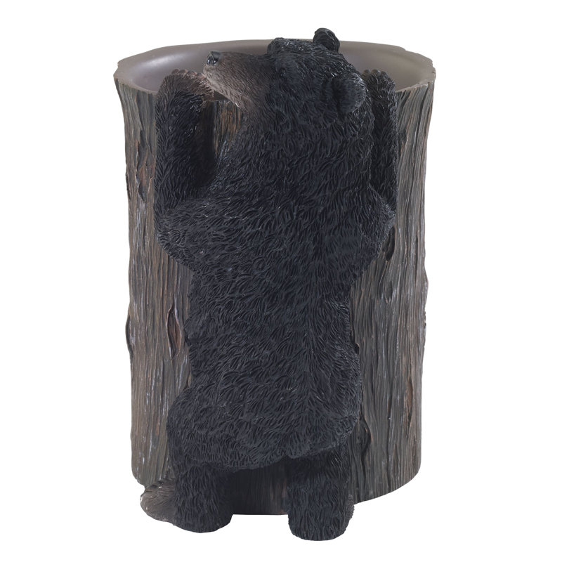 Rustic Black Bear Lodge Resin Tumbler