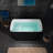 48'' Freestanding Air Soaking Acrylic Rectangular Black Bathtub with Integrated Seat,Non-Slip Design-88621941
