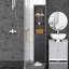 Armoire de rangement pour salle de bain, unité de rangement pour salle de bain autoportante, grande tour à linge avec tablettes à 3 niveaux et tiroir