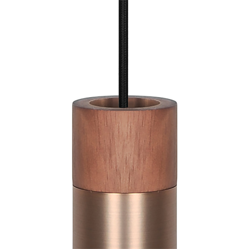 1 - Light Satin Pendant, Burnished Brass