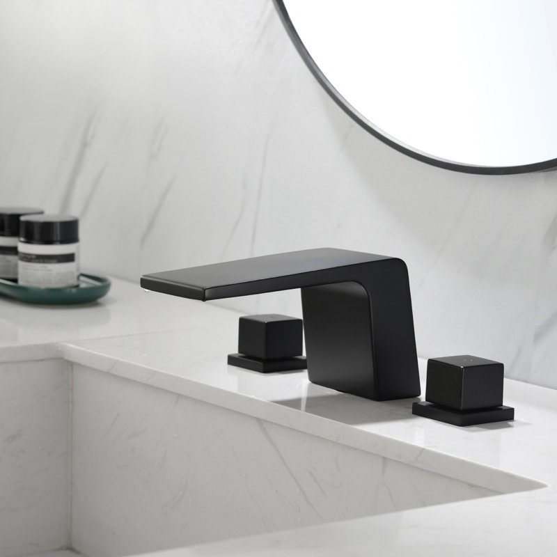 2 Handle Deck Roman Tub Faucet, Black