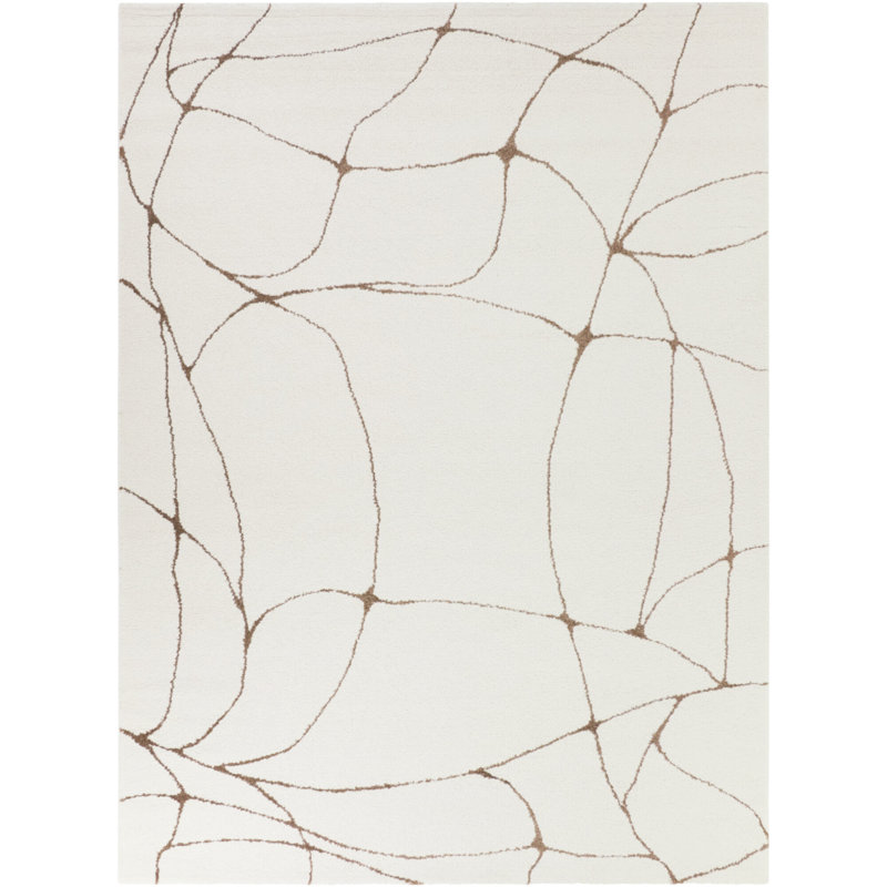 Tapis crème / beige Bathanti, Rectangle 7 pi 10 po x 10 pi