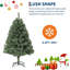 Arbre de Noël artificiel 4,5 pi, arbre à charnières en polyéthylène avec support en métal pour la maison, le bureau et les fêtes