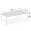 Table de salle à manger rectangulaire d'extérieur Coral 79 po en aluminium avec housse en tissu-123168049-131485375