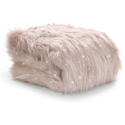 Metallic Fur Throw
