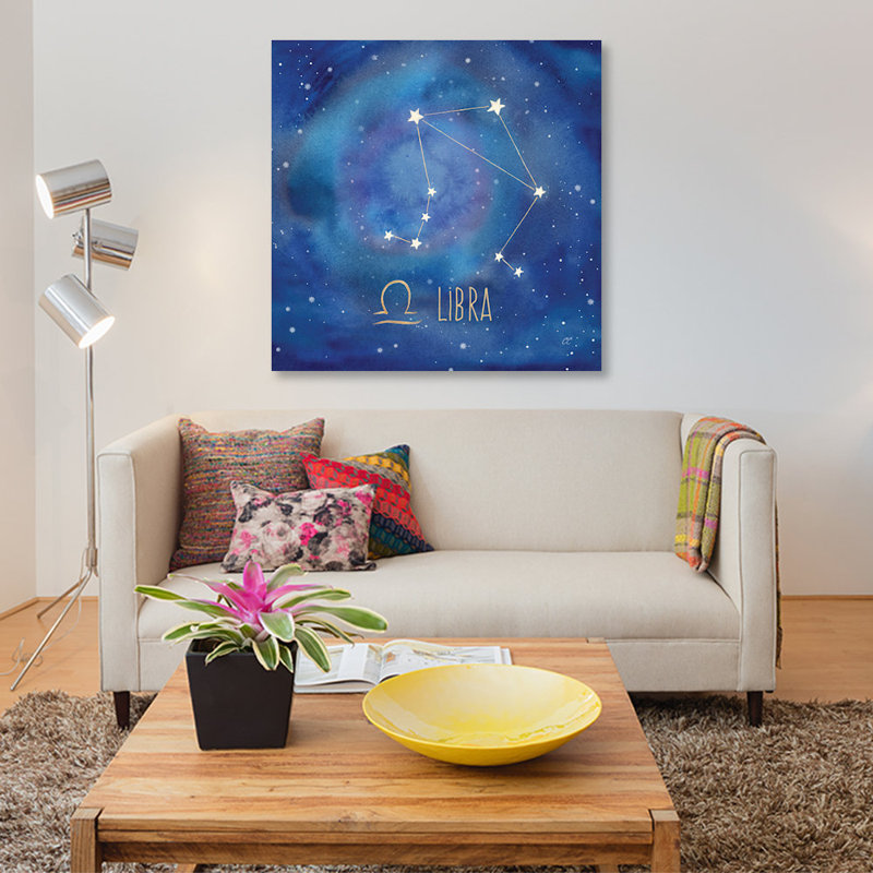 « star sign libra », impression sur toile, H 18 po x l 18 po x P 1,5 po, Toile tendue