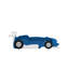 Lit plateforme en forme de voiture de course avec roues, structure de lit de voiture de course simple en bois avec tablettes de rangement et rails-1121096438