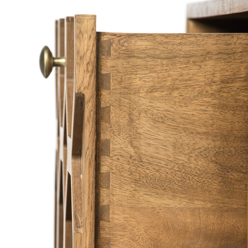 Corwin 2-Drawer Carved Wood  Nightstand