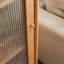 Armoire de rangement avec porte en verre rétro, 2 tablettes et 1 tiroir