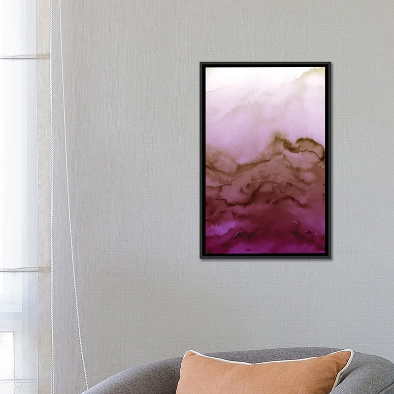 "winter ondulations viii" , reproduction d’art sur toile tendue, Toile avec cadre noir, H 26 po x l 18 po x P 1,5 po