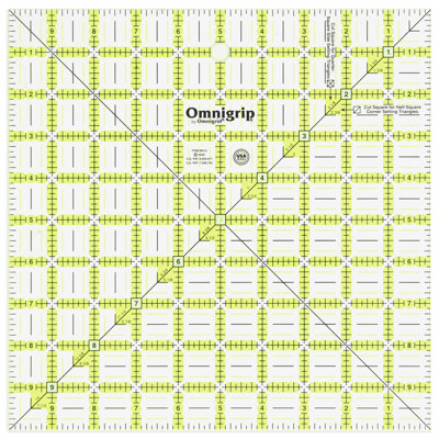Omnigrip 10" x 10" Non-Slip Square Quilting Ruler