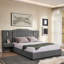 Structure de lit tapissier grand format avec tissu en velours, boutons et lampe de chevet réglable-692260611-692260614