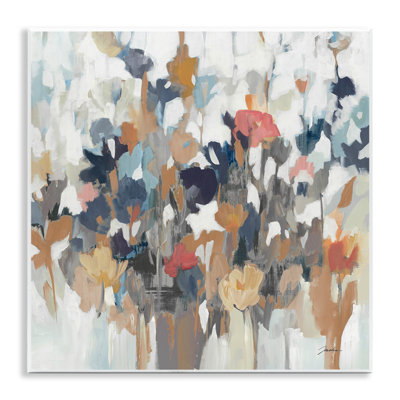 Arrangement floral moderne moderne avec pétales abstraits gris par Liz Jardine