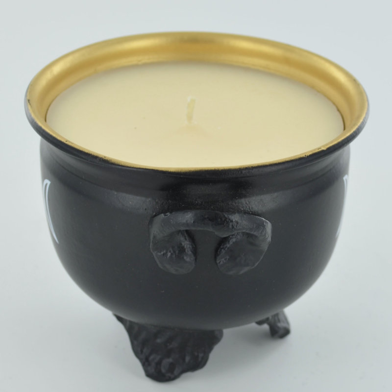 Fresh Scented Jar Candle with Metal Holder, Triple Moon