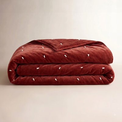Courtepointe en velours Geoff - simple