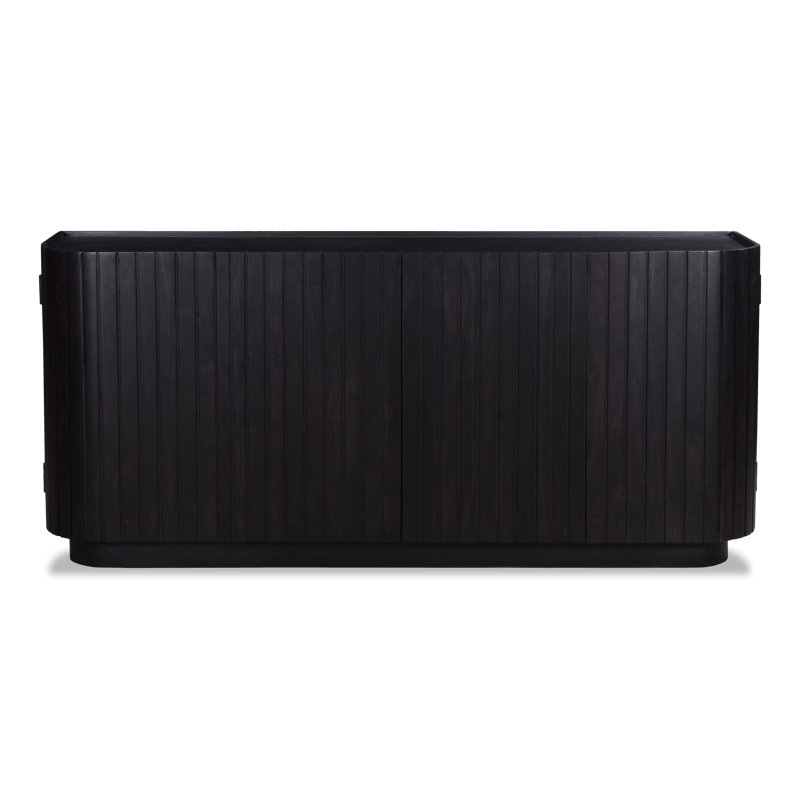 Povera 72'' W Solid Wood Sideboard, Black