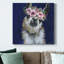 Lady Llama - reproduction sur toile tendue-2030084343