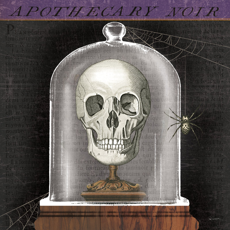Apothecary Noir III - Wrapped Canvas Print, 30cm H x 30cm W