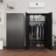 36 Inch Wide Metal Wardrobe Cabinets Storage Cabinets with Lock-1680780530