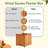 Square Wooden Planter Box - Light Brown-2067892518