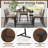72 Inch Dining Table Rectangular Kitchen Table With 2-Bottle Wine Rack For 5-7