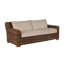 Montauk 84.25" Wide Outdoor Wicker Patio Sofa with Cushions-79107521-70254098-109829107