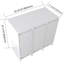 Armoire de rangement de salle de bain autoportante 36 po, portes à fermeture douce, blanc brillant, contreplaqué, emballage Kd, combinaison 12 po X3 (convient pour la salle de bain, la cuisine, la salle d'étude, la chambre à coucher, etc.)